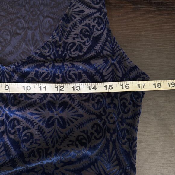 Elhoffer Essentials Dress Womens Large Floral Velvet Burnout Sheer Whimsigoth - Picture 7 of 10